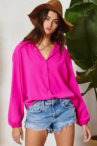 Brighton Top -- Fuchsia