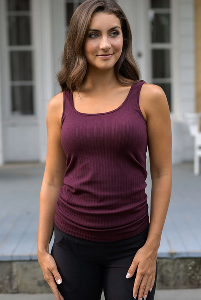 Perfect Fit Seamless Ribbed Tank -- Purple