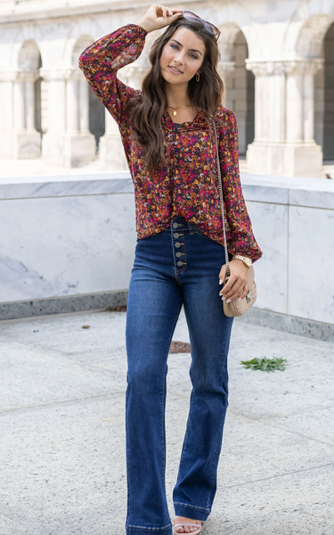 Autumn Eve Chiffon Top