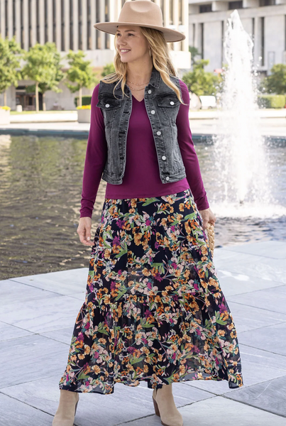 Ever Soft Square Neck Top -- Fuchsia