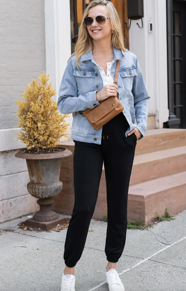 Boyfriend Denim Jacket -- Mid-Wash