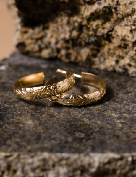 Filigree Hoops -- Gold