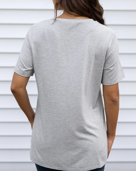 Girlfriend Fit Tee -- Gray