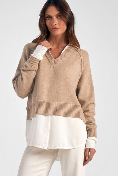 Beatrice Sweater -- Taupe
