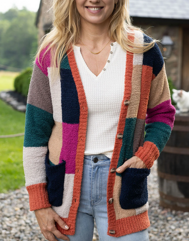 Cloud Patchwork Cardigan