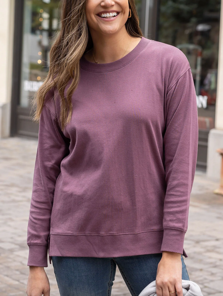 Essential Long Sleeve Tee -- Purple