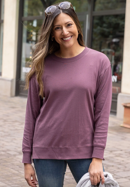 Essential Long Sleeve Tee -- Purple