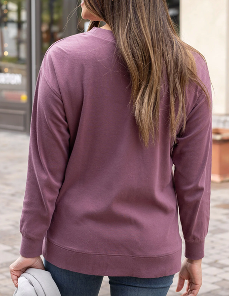 Essential Long Sleeve Tee -- Purple