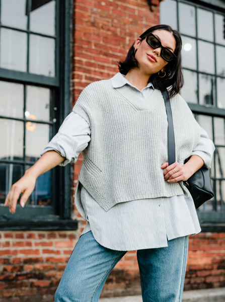 Ingrid Sweater Vest -- Gray