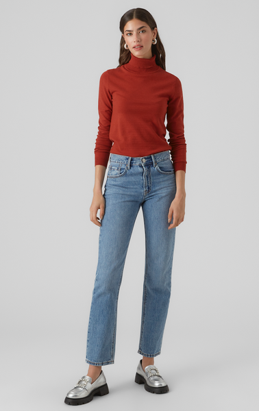 Elevate Turtleneck -- Red Ochre