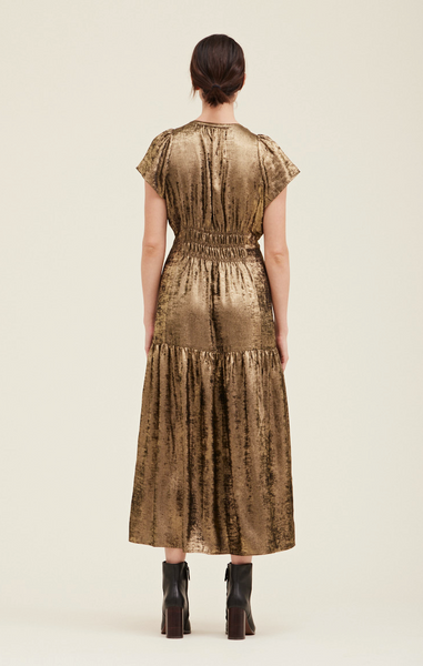 Lagoon Dress -- Gold Black
