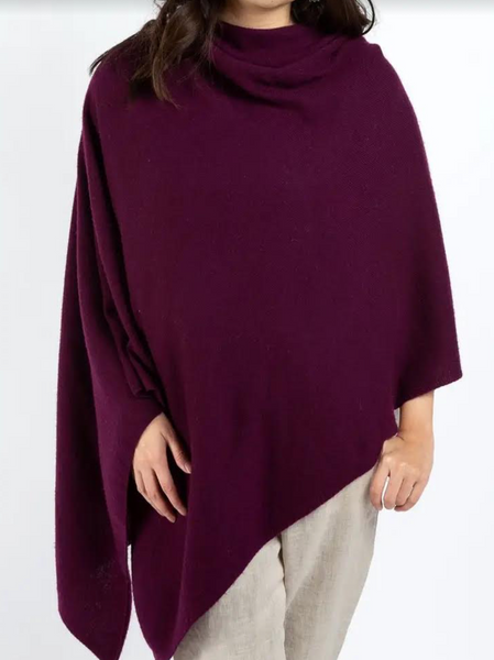 Clutch Poncho - Eggplant