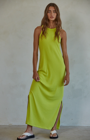 Celena Dress -- Lime