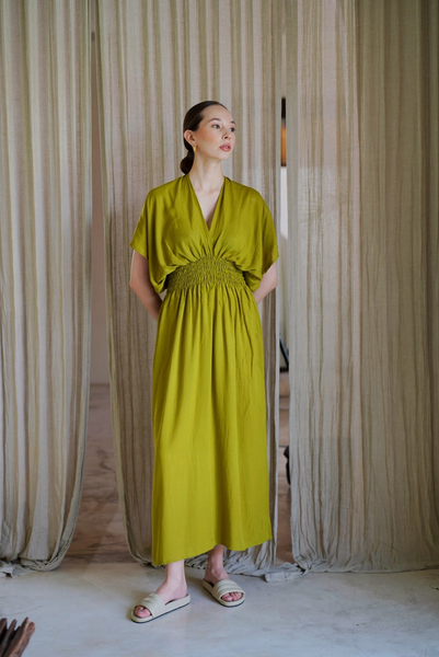 Olivia Dress -- Lime Green