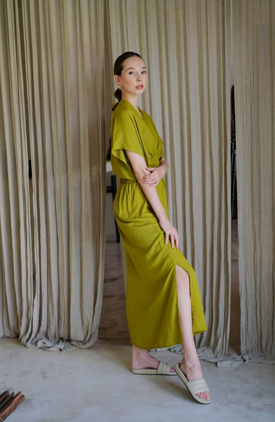 Olivia Dress -- Lime Green
