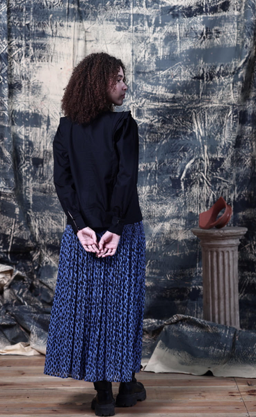 Ellie Skirt -- Blue Leopard