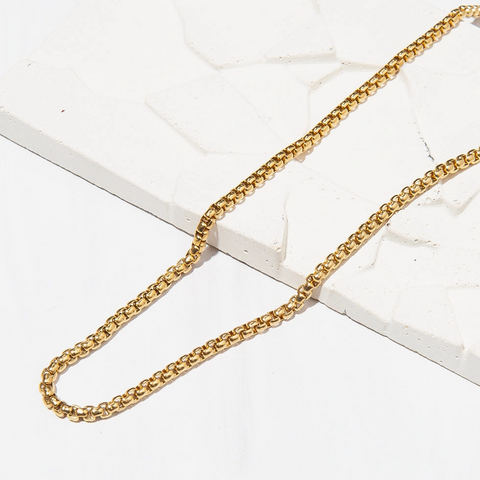 Gilded Gold Necklace - 24" Box Chain