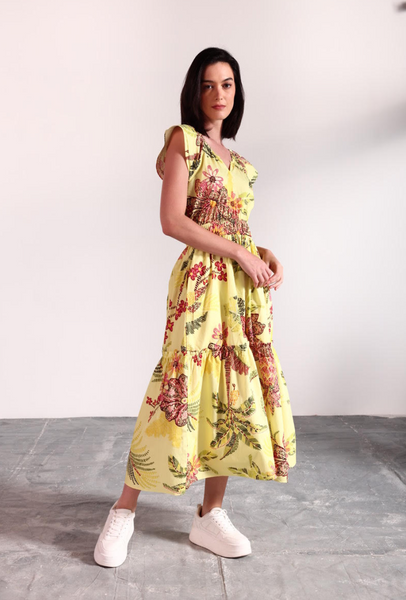 Aria Dress -- Speckled Garden