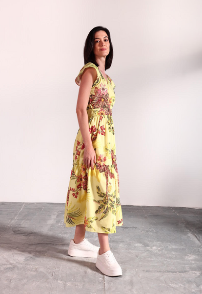 Aria Dress -- Speckled Garden