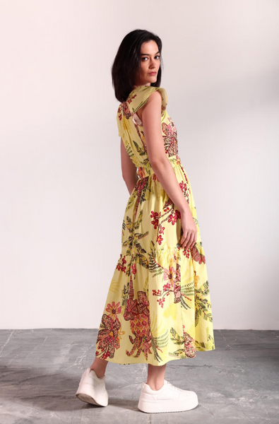 Aria Dress -- Speckled Garden