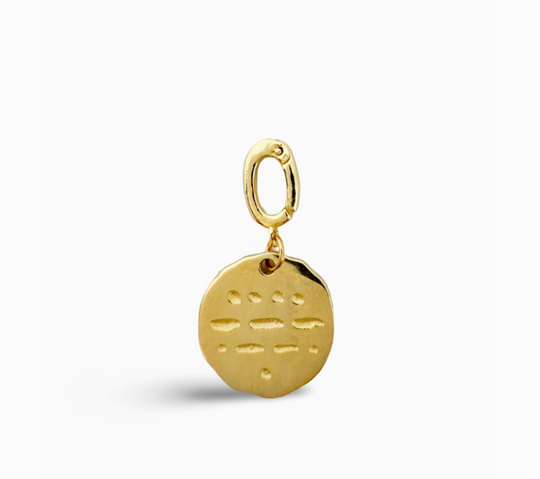 Hope Morse Code Gold Charm