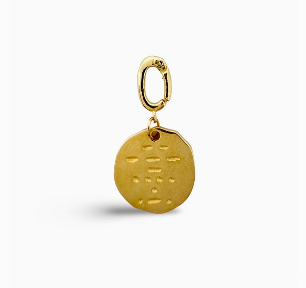 Love Morse Code Gold Charm