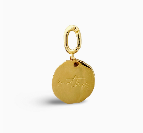 Mother Morse Code Gold Charm