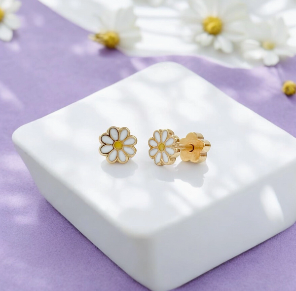 Daisies Tiny Stud Kids Earrings