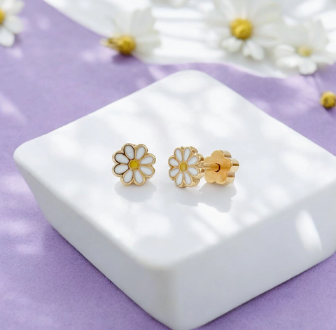 Daisies Tiny Stud Kids Earrings