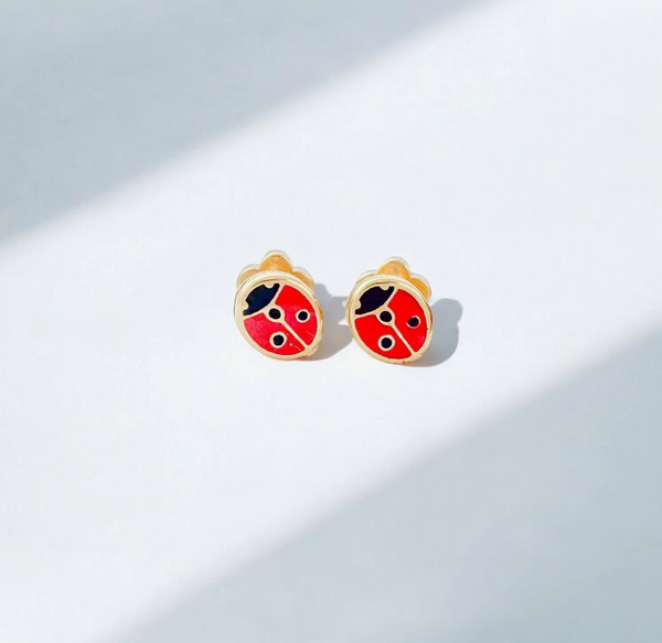 Ladybug Tiny Stud Kids Earrings