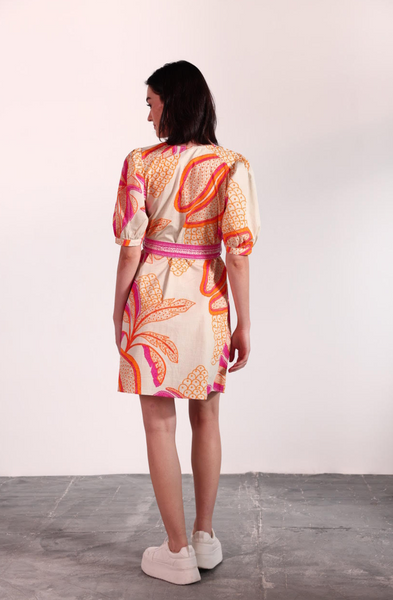 Skyla Dress -- Outline Palms