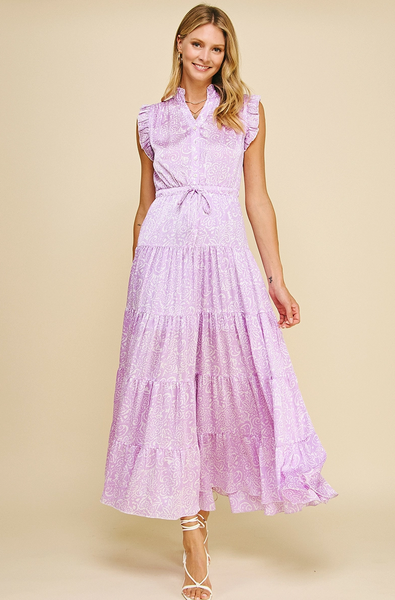 Paisley Dress -- Lavender