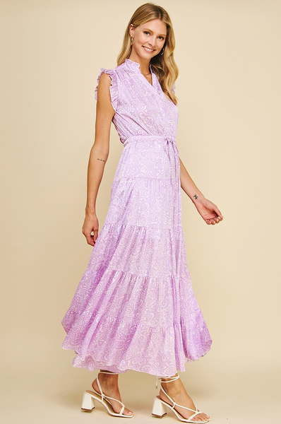 Paisley Dress -- Lavender