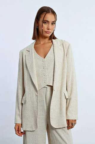 Kendra Blazer -- Light Beige