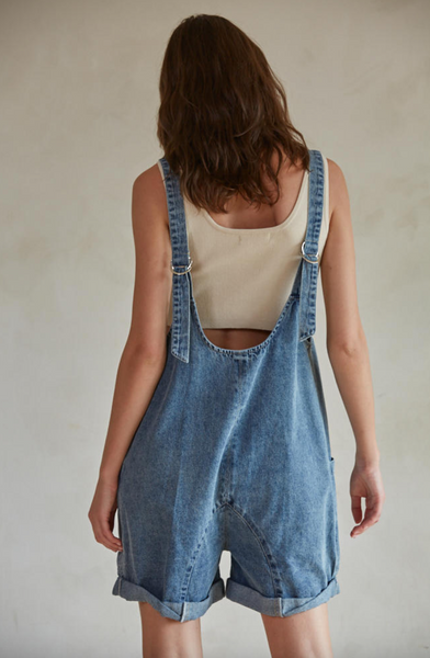 Farren Overalls Romper -- Denim
