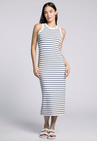 Walter Dress -- Crown Blue Stripe