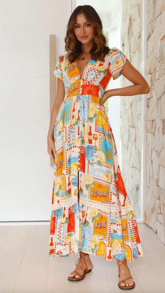 Tabitha Dress -- Sun Lounger