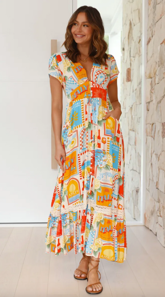 Tabitha Dress -- Sun Lounger