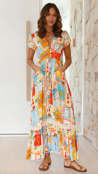 Tabitha Dress -- Sun Lounger