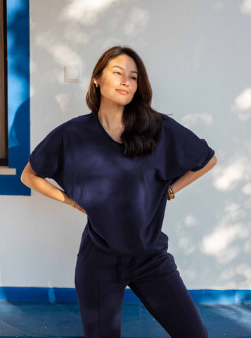Frenchie Top -- Navy