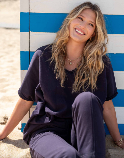 Frenchie Top -- Navy