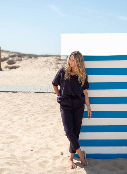 Frenchie Top -- Navy