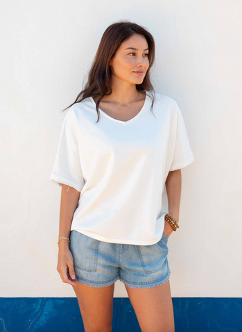 Frenchie Top -- White