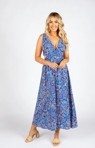 Beatrice Dress -- Cobalt