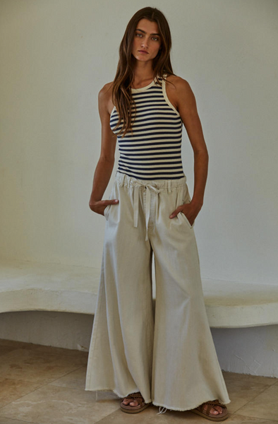 Deuce Tank -- Cream Navy