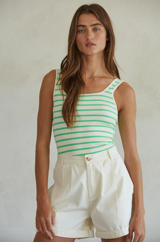 Petra Bodysuit  -- Apple Green