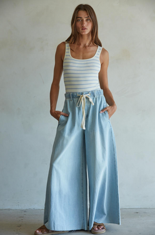 Petra Bodysuit  -- Pale Blue