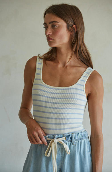 Petra Bodysuit  -- Pale Blue