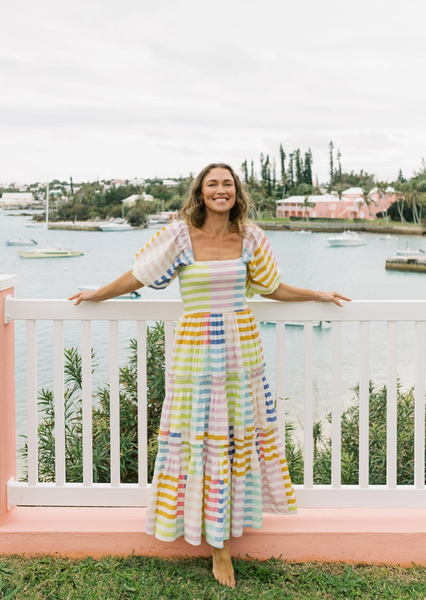 Tula Dress -- Colorful Stripes