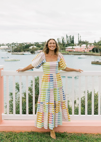 Tula Dress -- Colorful Stripes